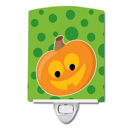 Caroline's Treasures BB9109CNL Halloween JackoLantern Ceramic Night Light Compact, UL-Certified, Ideal for Bedroom, Bathroom, Nursery, Hallway, Kitchen, 6x4x3, Multicolor