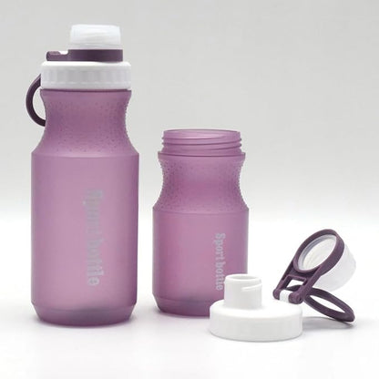 Sports Water Bottle, Kids Water Bottle, Plastic Water Bottle,BPA-Free,Leak-Proof, Reusable Water Bottle for School, Outdoor,Gym, Running, Hiking (Purple (13OZ))