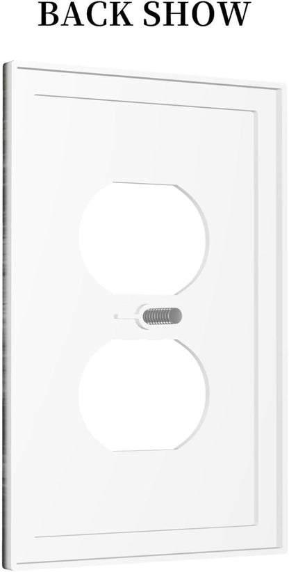 Rustic Deer Forest Vintage Wood Board Single Duplex Wall Plate Covers Boho Light Switch Cover 1 Gang Outlet Plate Decorative Country Electrical Receptacle Art Faceplate Switchplate for Farmhouse