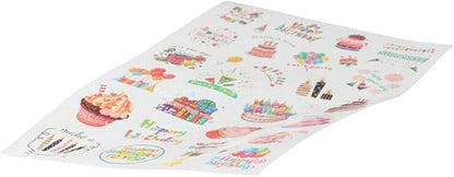 50/60 Pcs Cute Cake Candy Stickers, Cake Food Stickers, Birthday Dessert Stickers, Birthday Cake Stickers, Teacher Reward Stickers, Household Refrigerator Decoration(A 50 pcs)