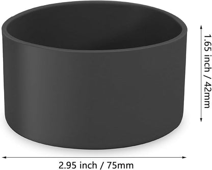 2 Pcs 3 Inch / 75mm Black Water Bottle Boot, Silicone Tumbler Sleeve Water Bottle Bumper, Tumbler Accessories Water Bottle Bottom Protector for 20oz 30oz 40oz Tumbler Water Bottle