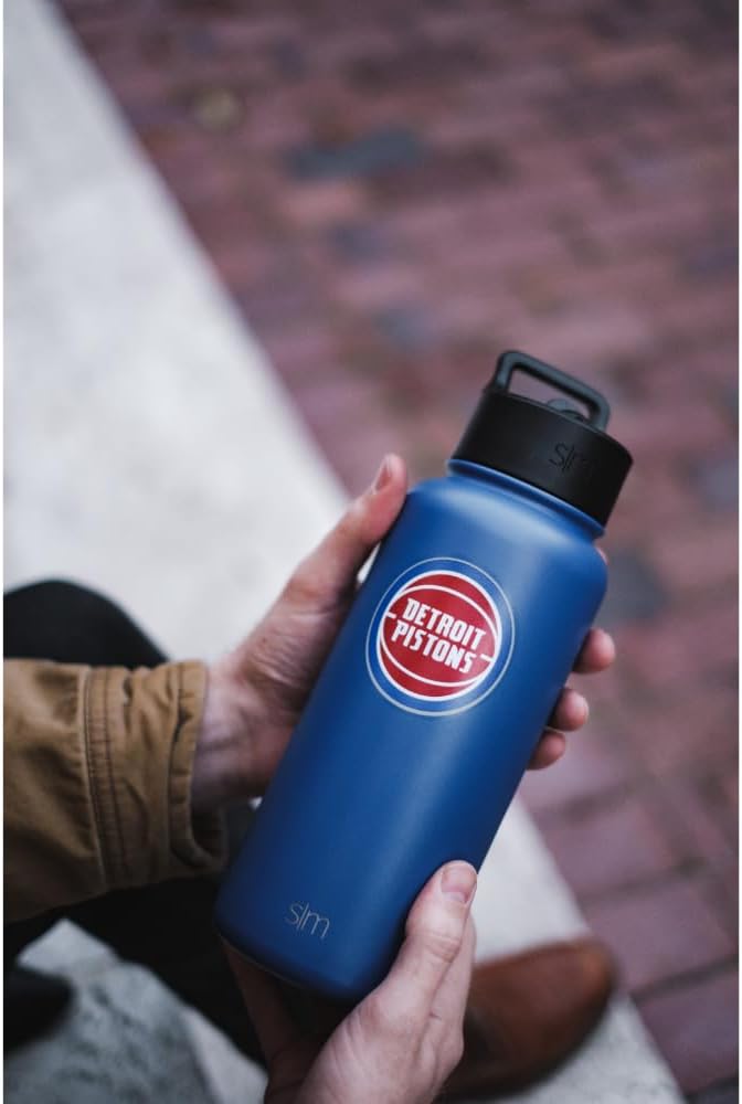 Simple Modern Officially Licensed NBA Water Bottle with Straw Lid Insulated Stainless Steel Thermos Gift | Summit Collection | 32oz