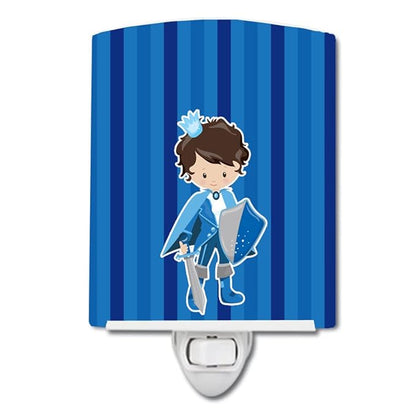 Caroline's Treasures BB8999CNL Prince Charming Brunette Ceramic Night Light Compact, UL-Certified, Ideal for Bedroom, Bathroom, Nursery, Hallway, Kitchen, 6x4x3, Multicolor