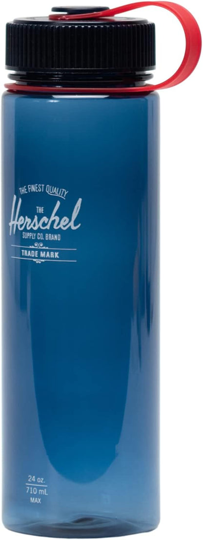 Herschel Plastic Water Bottle, Navy/Red