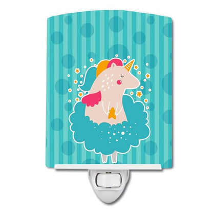 Caroline's Treasures BB7135CNL Unicorn Ballerina Ceramic Night Light Compact, UL-Certified, Ideal for Bedroom, Bathroom, Nursery, Hallway, Kitchen, 6x4x3, Multicolor