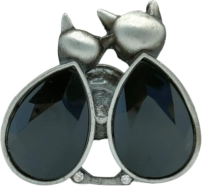 Cabinet Knobs Drawer Knobs,4 Pcs Cute Kittens Cats Cabinet Knobs Pulls Handles Cupboard Metal Single Hole Handle