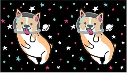 Fifth Sun Space Corgi 17 oz Stainless Steel Water Bottle, 17 Ounce, Multicolored