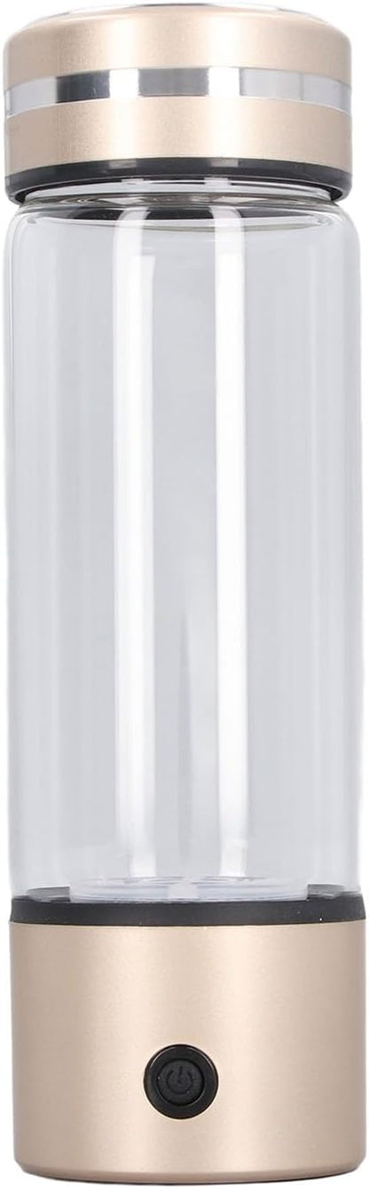 300ml Hydrogen Water Bottle, Hydrogen Water Generator with Ion Water Bottle Improve Water Quality in 3 Minutes, Portable Hydrogen Water Bottle Generator 1200-1400ppb