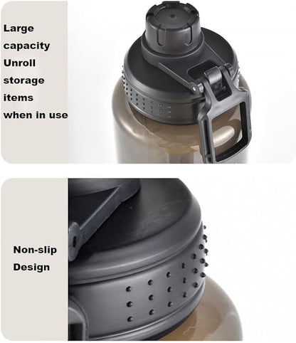 Water Bottles 20oz Portable Cup PC Material BPA-Free Wide Mouth Leakproof Sports Water Bottles with Handle, Gym Space Cup For Fitness Yoga Workouts