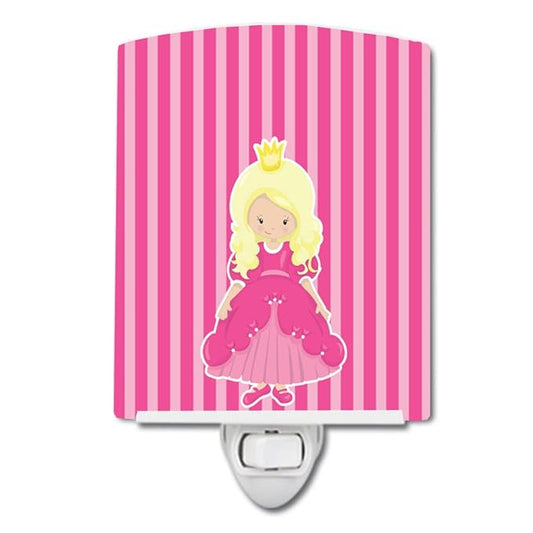 Caroline's Treasures BB8753CNL Blonde Girl Princess Belinda Ceramic Night Light Compact, UL-Certified, Ideal for Bedroom, Bathroom, Nursery, Hallway, Kitchen, 6x4x3, Multicolor