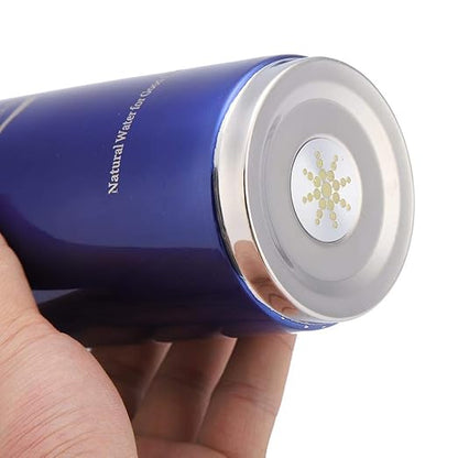 Alkaline Water Glass, Stainless Alkaline Water Bottle Portable Nano Balance Bio Energy Lonizer Cup Flask Portable Water Filter for Hiking, Camping(Blue)