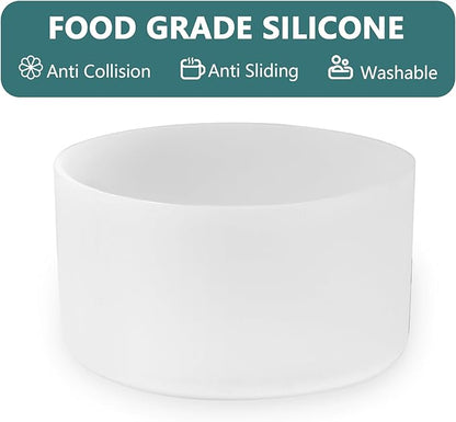 2 Pcs 3 Inch / 75mm Clear Water Bottle Boot, Silicone Tumbler Sleeve Water Bottle Bumper, Tumbler Accessories Water Bottle Bottom Protector for 20oz 30oz 40oz Tumbler Water Bottle