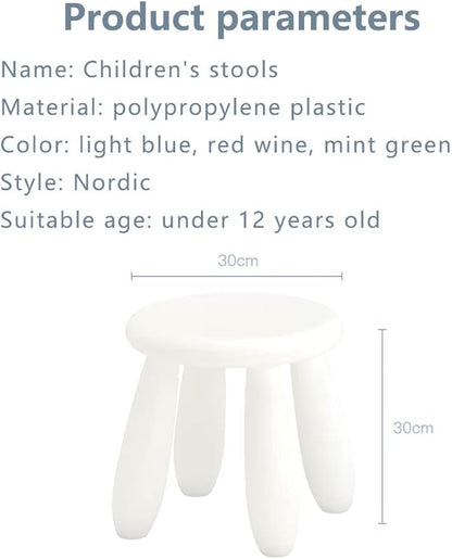 Kids Step Stool, Kindergarten Study Stools, Lightweight Footstools are Sturdy and Durable, Very Suitable for Use in The Kitchen, Bathroom and Bedroom (White)
