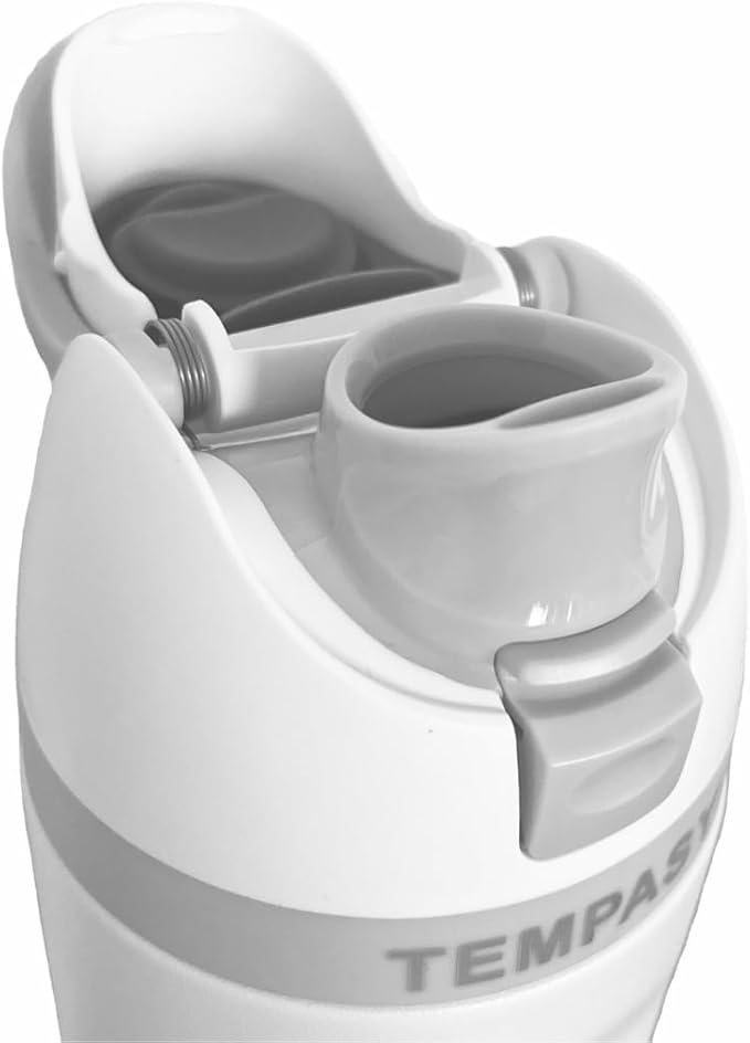 Premium Stainless Steel Water Bottle – Leak-Proof, BPA-Free with Straw and Grip – perfect for Travel, Sport, Gym and Outdoor Adventures.(White, 20 Oz)