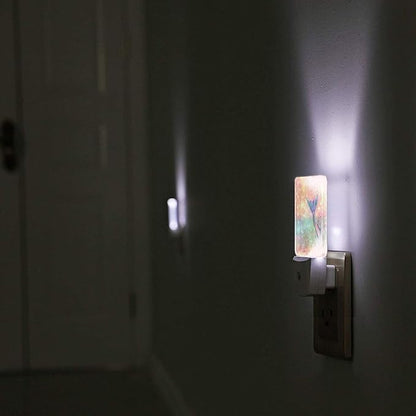 Pink Mermaid Night Light for Kids Girls Plug into Wall Led Nightlight with Dusk to Dawn Sensor Compact Lamp Bedroom Bathroom Nursery Hallway Stairs Kitchen Home Decor