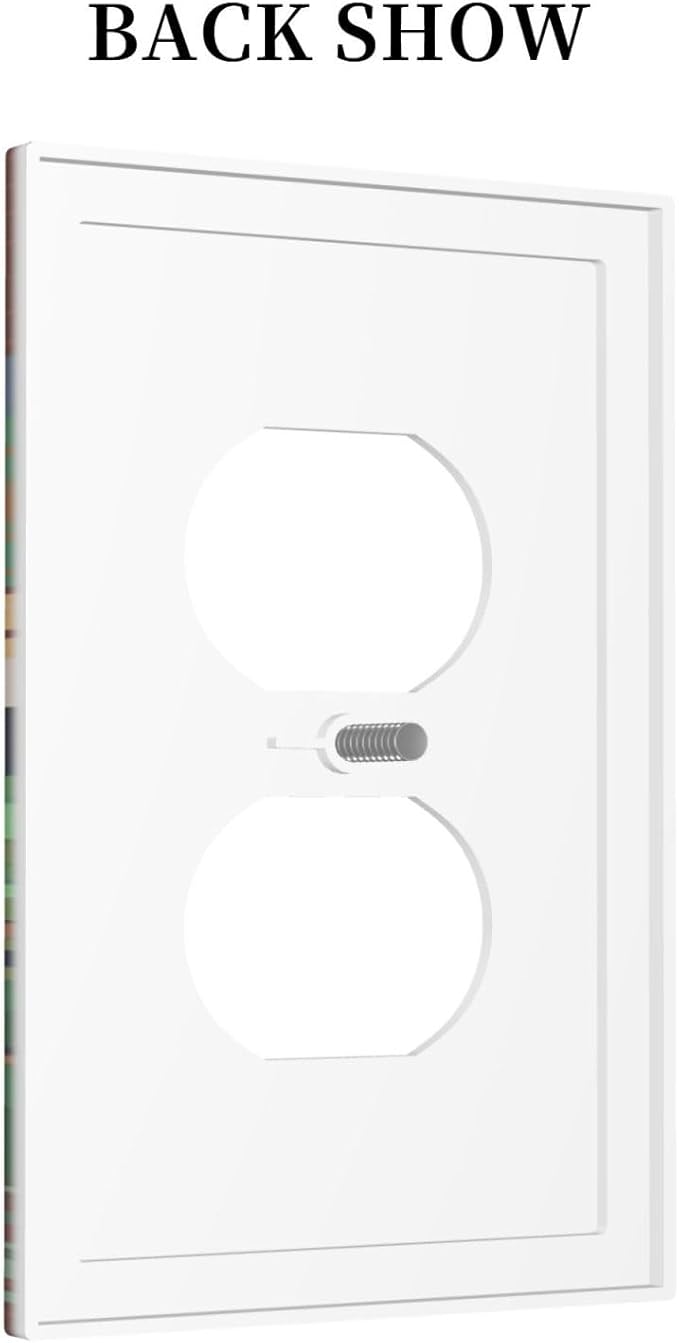 Cartoon Animal Zebra Leopard Giraffe Bird Leaf Single Duplex Wall Plate Covers Nursery Light Switch Cover 1 Gang Outlet Plate Decorative Electrical Receptacle Art Faceplate Switchplate for Kidroom