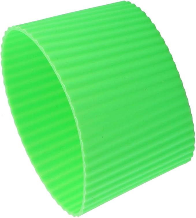 uxcell Silicone Nonslip Glass Bottle Mug Cup Sleeve Protector Cover Green
