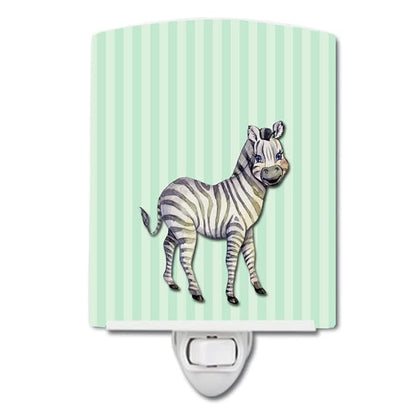 Caroline's Treasures BB7143CNL Zebra Ceramic Night Light Compact, UL-Certified, Ideal for Bedroom, Bathroom, Nursery, Hallway, Kitchen, 6x4x3, Multicolor