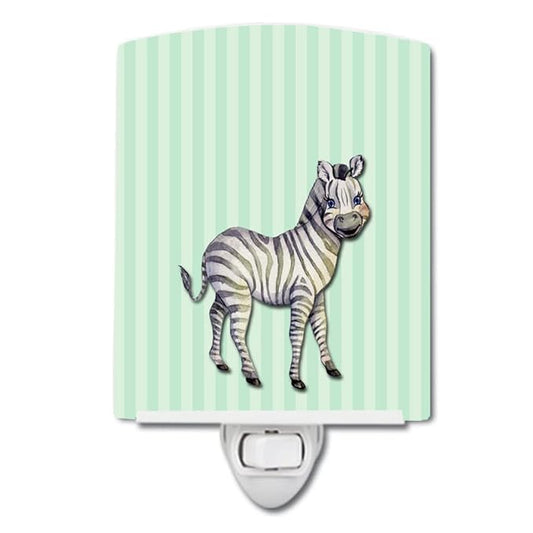 Caroline's Treasures BB7143CNL Zebra Ceramic Night Light Compact, UL-Certified, Ideal for Bedroom, Bathroom, Nursery, Hallway, Kitchen, 6x4x3, Multicolor