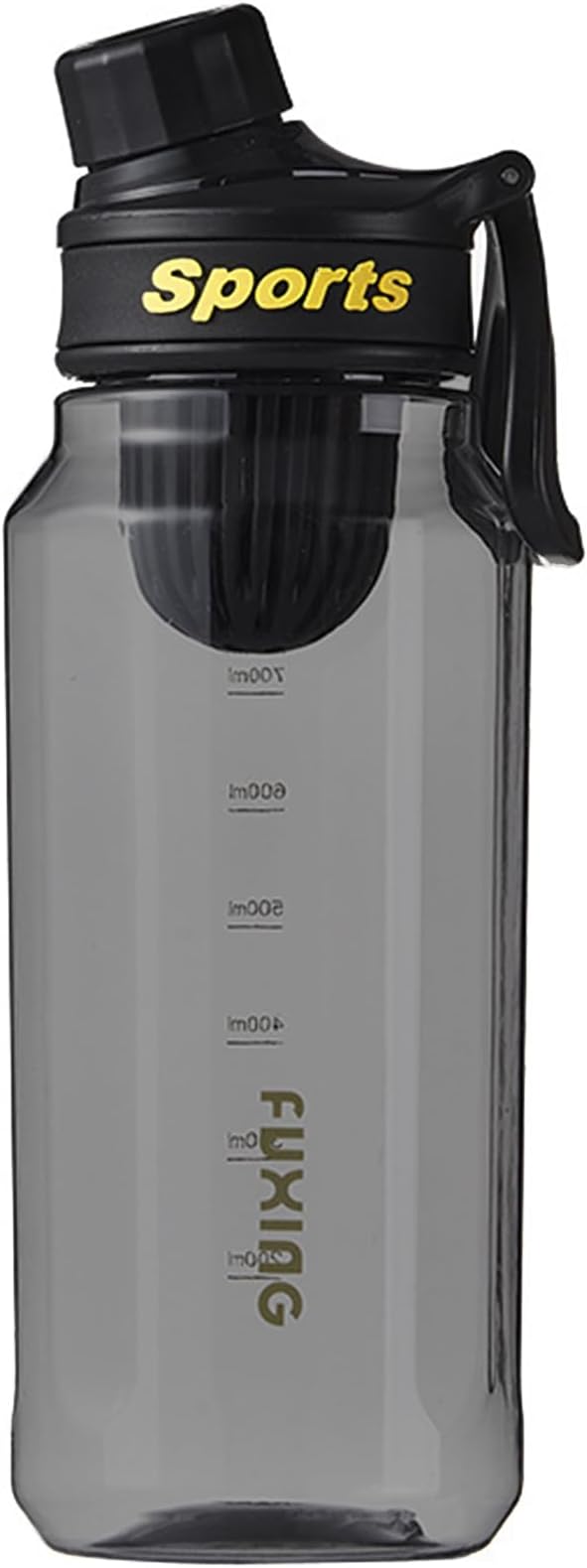 Water Bottle, Simple Modern Water Bottle, BPA-Free Water Bottles, Travel Water Bottle Clear Water Bottle Large Water Bottle, Sports Water Bottle with Carry Handle (33oz/1L, Black)
