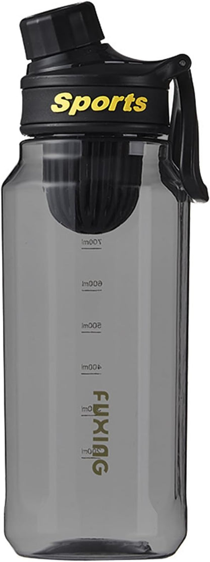 Water Bottle, Simple Modern Water Bottle, BPA-Free Water Bottles, Travel Water Bottle Clear Water Bottle Large Water Bottle, Sports Water Bottle with Carry Handle (33oz/1L, Black)