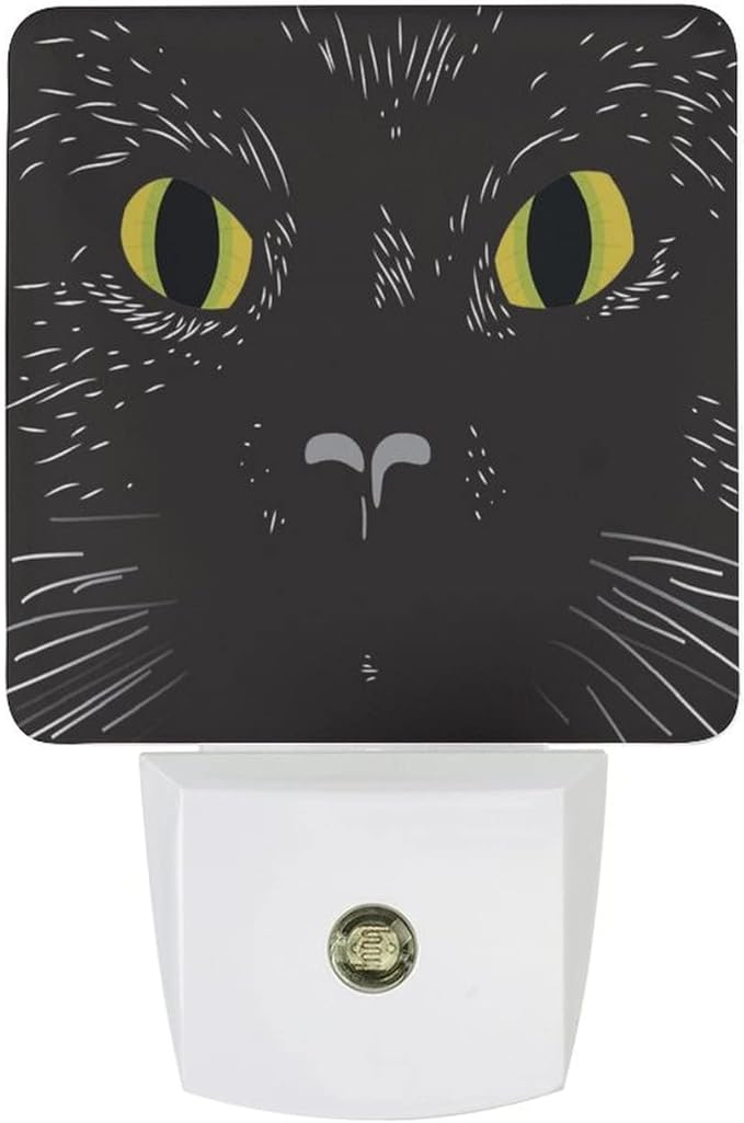 LED Night Lights Lamp with Dusk to Dawn Sensor, Hand Draw Cat Muzzle Night Lamp, Night Lights Plug Into Wall for Kids Room, Bedroom, Bathroom, Kitchen, Hallway