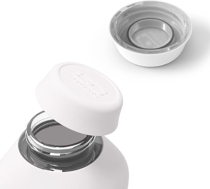 monbento - Clear Reusable Water Bottle MB Positive M graphic Magnolia - 17 floz/500 ml Water Bottle Perfect for Work, Travel, Sport, Picnic - Compact, Leakproof BPA Free Water Bottle - Pink Flowers