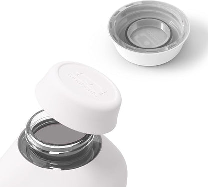 monbento - Clear Reusable Water Bottle MB Positive M graphic Magnolia - 17 floz/500 ml Water Bottle Perfect for Work, Travel, Sport, Picnic - Compact, Leakproof BPA Free Water Bottle - Pink Flowers