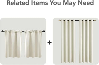 Mrs.Naturall Extra Long Curtains Drapes 108 Inches Long 2 Panels Set,Room Darkening 60-70% Blackout 9FT 9Ft Tall Curtains for Living Room,Cream Beige