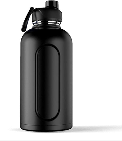 SHAKESPHERE Stainless Steel Sports Water Bottle Double Walled Hydration Jug 68oz - Black…