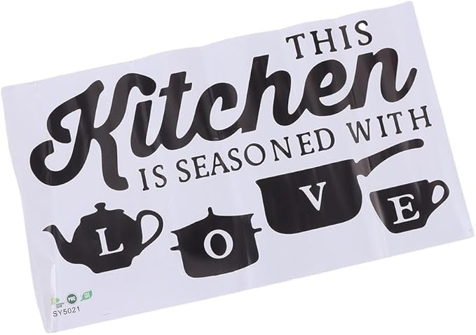 Kitchen Wall Decoration Wall Sticker, Wall Decoration Art Room Decoration Hanging Wall Decoration Kitchen Pots and Pans Black Wall Decoration Wall Sticker