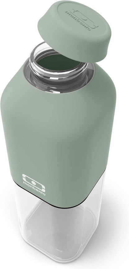 monbento - Clear Reusable Water Bottle MB Positive M green Natural - 17 floz/500 ml Water Bottle Perfect for Work, Travel, Sport, Picnic - Compact, Leakproof BPA Free Water Bottle - Green