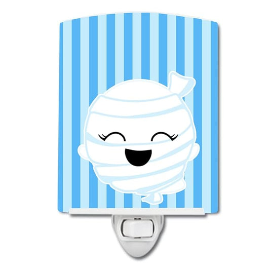 Caroline's Treasures BB6960CNL Halloween Ghost Mummy Ceramic Night Light Compact, UL-Certified, Ideal for Bedroom, Bathroom, Nursery, Hallway, Kitchen, 6x4x3, Multicolor