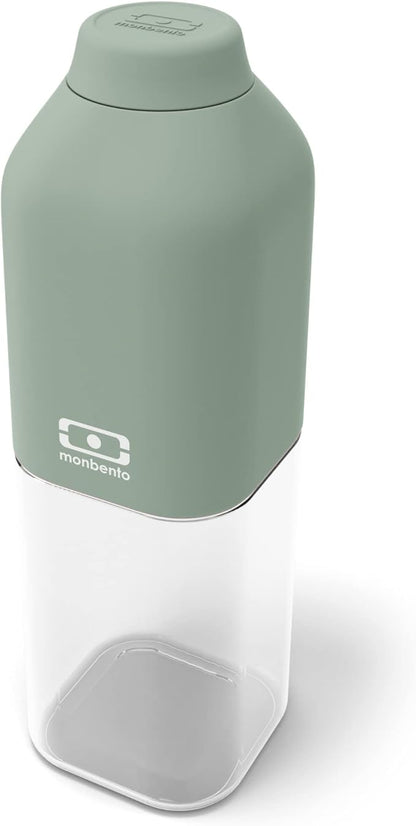 monbento - Clear Reusable Water Bottle MB Positive M green Natural - 17 floz/500 ml Water Bottle Perfect for Work, Travel, Sport, Picnic - Compact, Leakproof BPA Free Water Bottle - Green