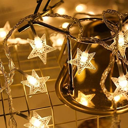 8 Corner Bed Canopy with 100 LED Star String Lights Battery Operated, Bed Netting Unique Style 4 Door Square Canopy Bed Curtains Canopy - Suggested for Twin Full Queen King Bed