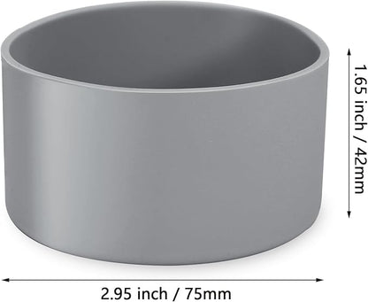 2 Pcs 3 Inch / 75mm Grey Water Bottle Boot, Silicone Tumbler Sleeve Water Bottle Bumper, Tumbler Accessories Water Bottle Bottom Protector for 20oz 30oz 40oz Tumbler Water Bottle