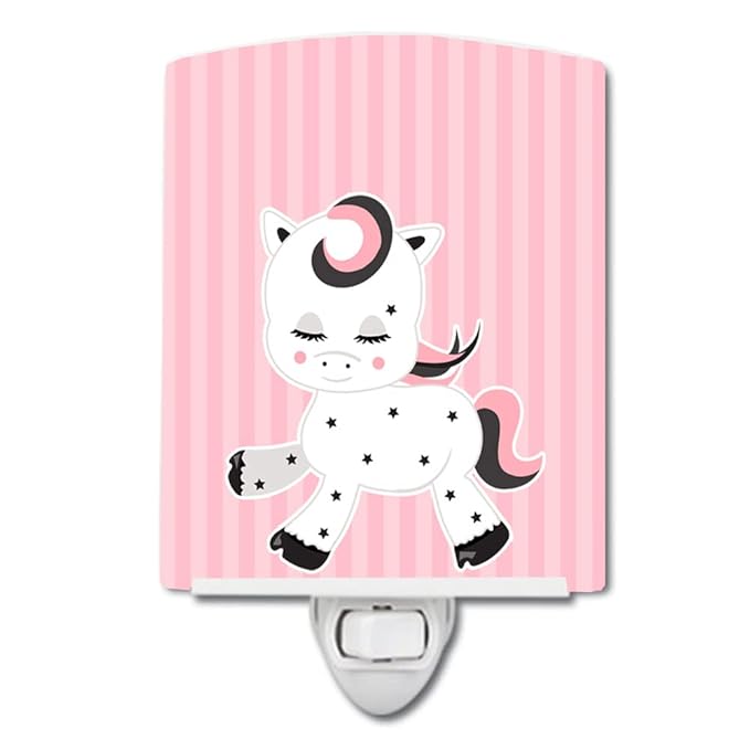 Caroline's Treasures BB8722CNL Horse Doll Ceramic Night Light Compact, UL-Certified, Ideal for Bedroom, Bathroom, Nursery, Hallway, Kitchen, 6x4x3, Multicolor