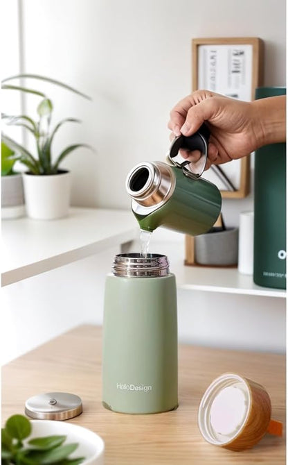 Insulated Bottle,Hot Water and Cold Beverages Last for Hours,Good for Biking,Backpacking,Camping, Office,Fits Most Car Cup Holders（280ML）