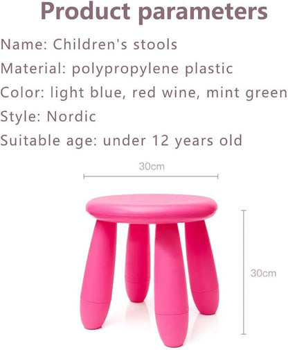 Kids Step Stool, Kindergarten Study Stools, Lightweight Footstools are Sturdy and Durable, Very Suitable for Use in The Kitchen, Bathroom and Bedroom (Red Wine)