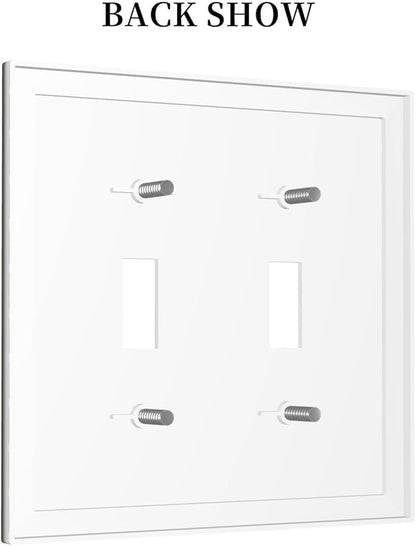 Black Witchy Skeleton Skull Gothic Sun Moon Double Toggle Novelty Light Switch Covers Decorative Unique 2 Gang Wall Plate Dual Electrical Faceplate Switchplate for Bathroom Living Room Decor