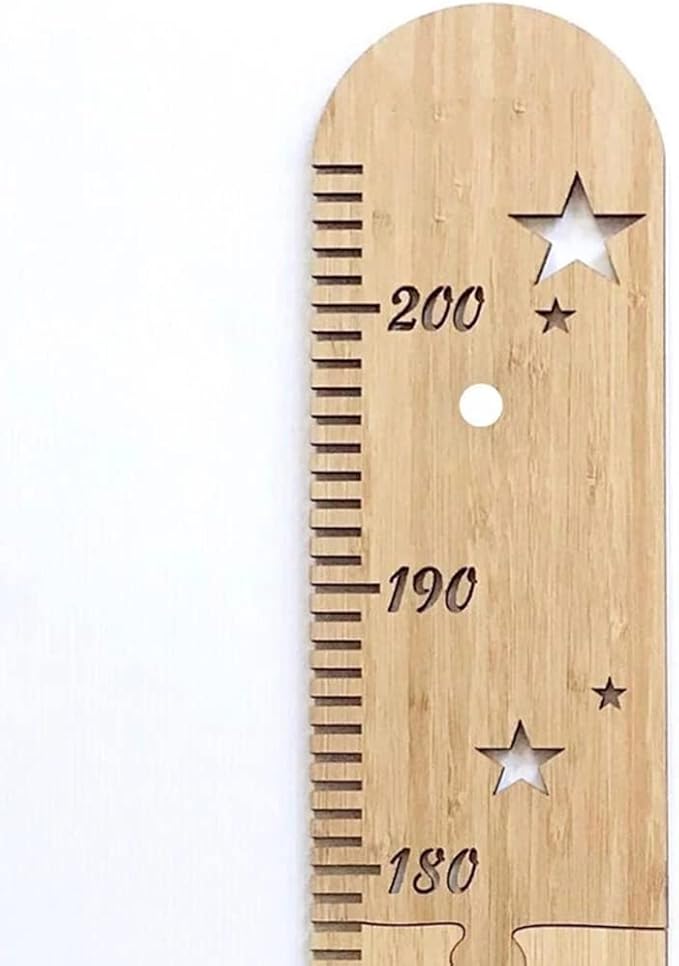 Wooden Wall Growth Chart, Kids Height Wall Chart Natural Schoolhouse Ruler, Kids Measuring Chart for Wall, Kids Nursery Wall Decor & Room Hanging Wall Decor(Wood)
