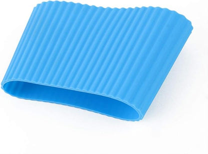uxcell Silicone Nonslip Glass Bottle Mug Cup Sleeve Protector Cover Blue
