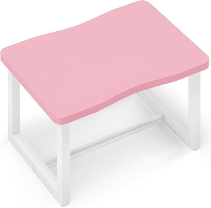 Wooden Step Stool,Bed Step Stool for Adult，Wood One Step Stool for Kitchen, Bedroom, Living Room, Bathroom Hold up to 500lbs