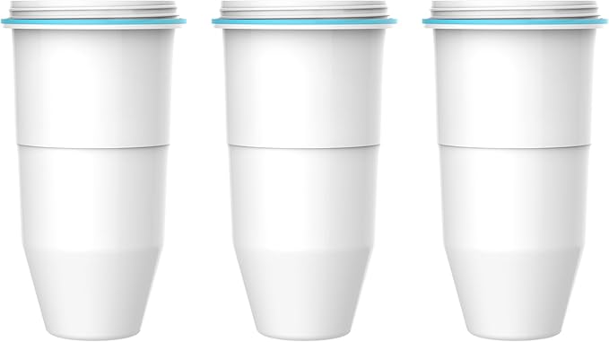 AQUA CREST NSF/ANSI 42,53&372 Certified Multiple-Stage Replacement Water Filters, Replacement for Pitcher and Dispenser, Reduce TDS, PFOA/PFOS, Chlorine, 3 Packs