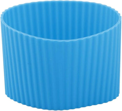 uxcell Silicone Nonslip Glass Bottle Mug Cup Sleeve Protector Cover Blue