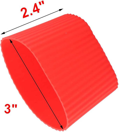 uxcell Silicone Nonslip Glass Bottle Mug Cup Sleeve Protector Cover Red