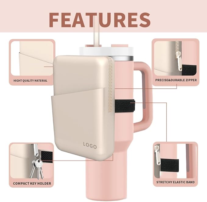 Silicone Water Bottle Pouch for Stanley Quencher Adventure