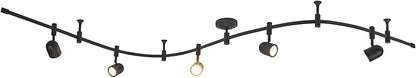 Catalina Lighting 96" Track Ceiling Light, Oil Rubbed Bronze, Transitional 5-Light LED Flex Track, Bulb Included, for Kitchen, Living Room, Home Lighting