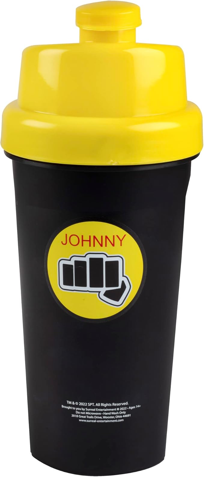 Cobra Kai Shaker Bottle with Blender Mixer Ball, 25oz, 2-Pack - Blend Protein Powder, Sports Drinks, Shakes, Smoothies & More - Officially Licensed - Season 6 Karate Kid Gift for Kids, Teens, Adults