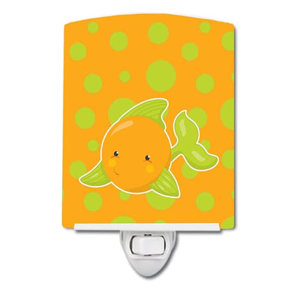 Caroline's Treasures BB8954CNL Fish Tropical Fish #3 Ceramic Night Light Compact, UL-Certified, Ideal for Bedroom, Bathroom, Nursery, Hallway, Kitchen, 6x4x3, Multicolor